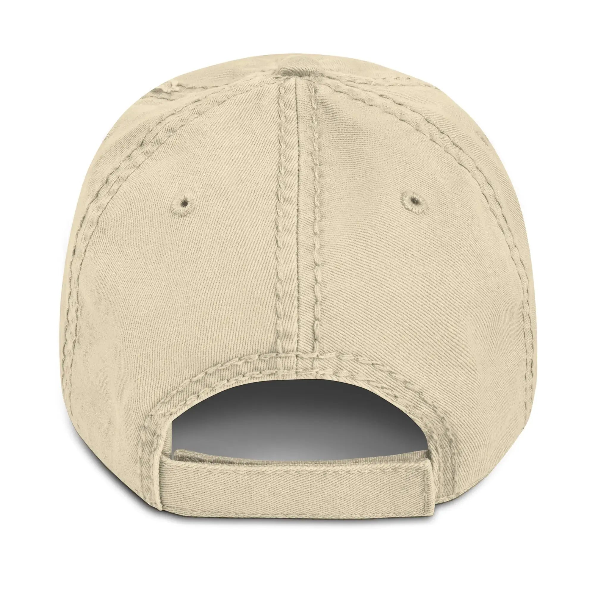 Back strap detail khaki B.I.AM.B distressed dad hat