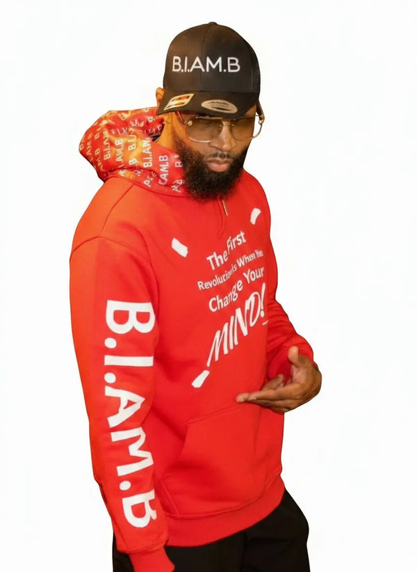 B.I.AM.B Change Your Mind Satin - Lined Hoodie - Empowerment Streetwear - B.I.AM.B