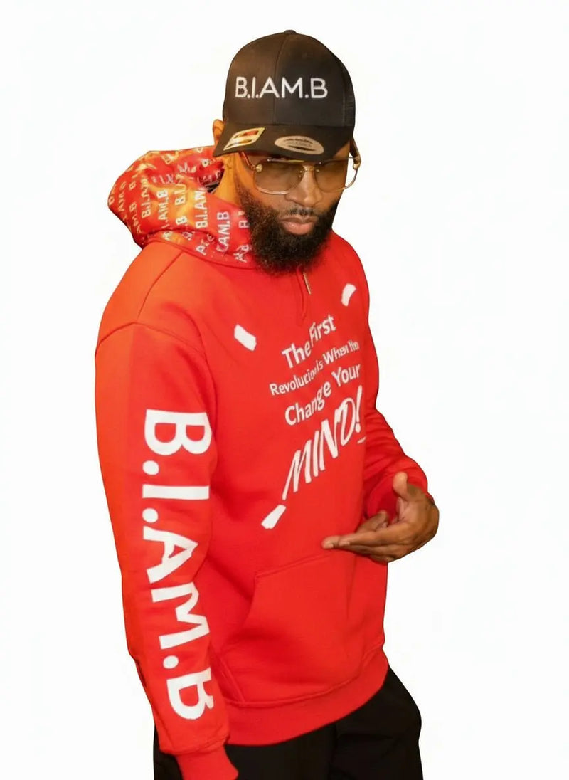B.I.AM.B Change Your Mind Satin - Lined Hoodie - Empowerment Streetwear - B.I.AM.B