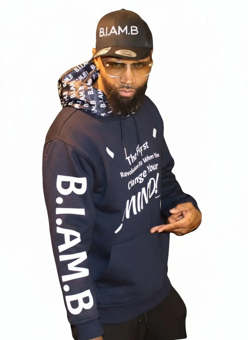B.I.AM.B Change Your Mind Satin - Lined Hoodie - Empowerment Streetwear - B.I.AM.B