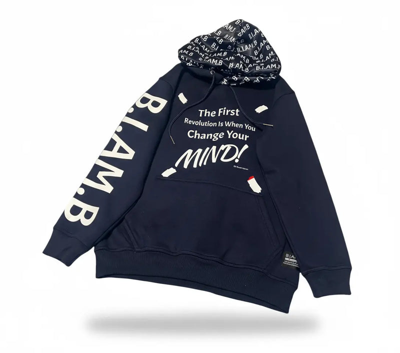 B.I.AM.B Change Your Mind Satin - Lined Hoodie - Empowerment Streetwear - B.I.AM.B