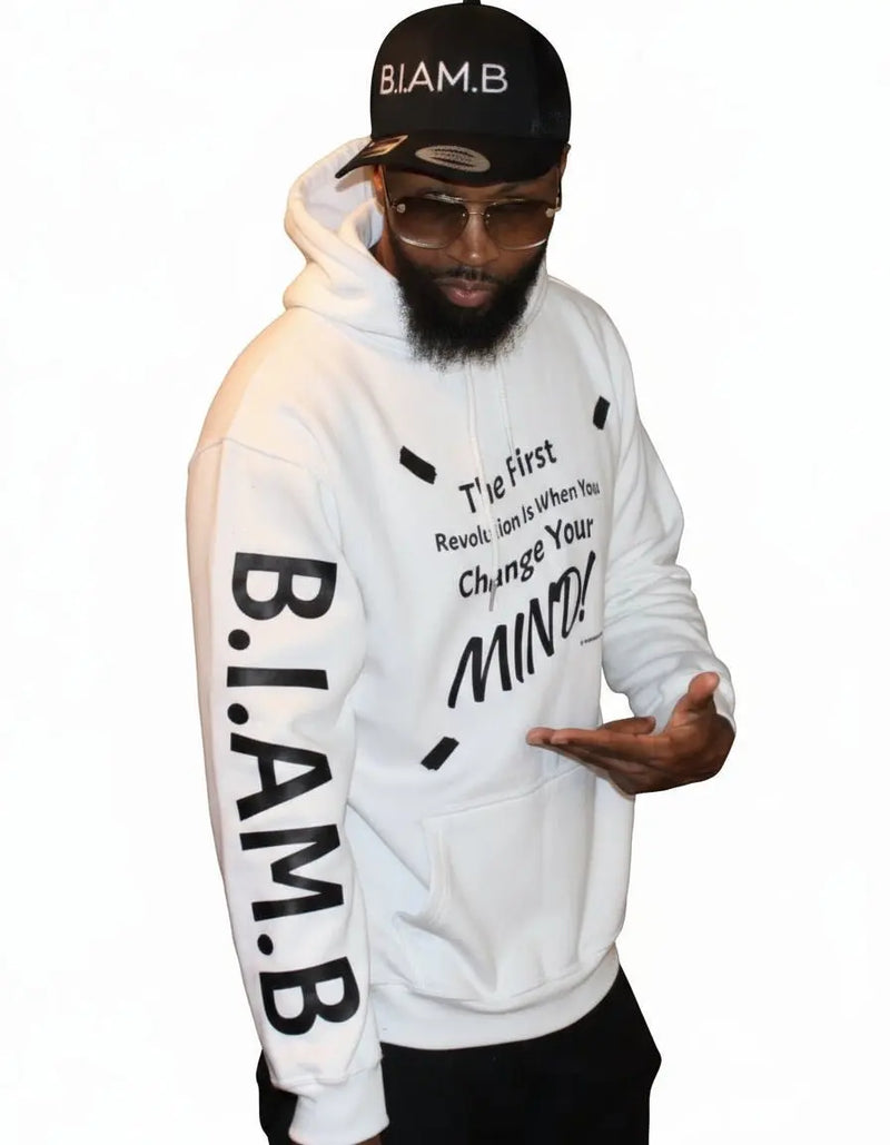 B.I.AM.B Change Your Mind Satin - Lined Hoodie - Empowerment Streetwear - B.I.AM.B