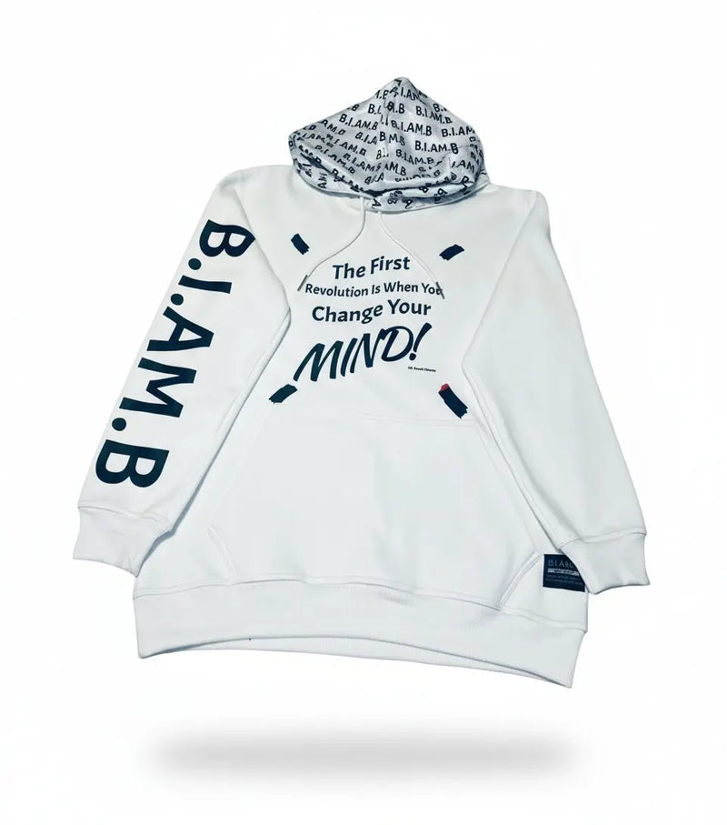 B.I.AM.B Change Your Mind Satin - Lined Hoodie - Empowerment Streetwear - B.I.AM.B