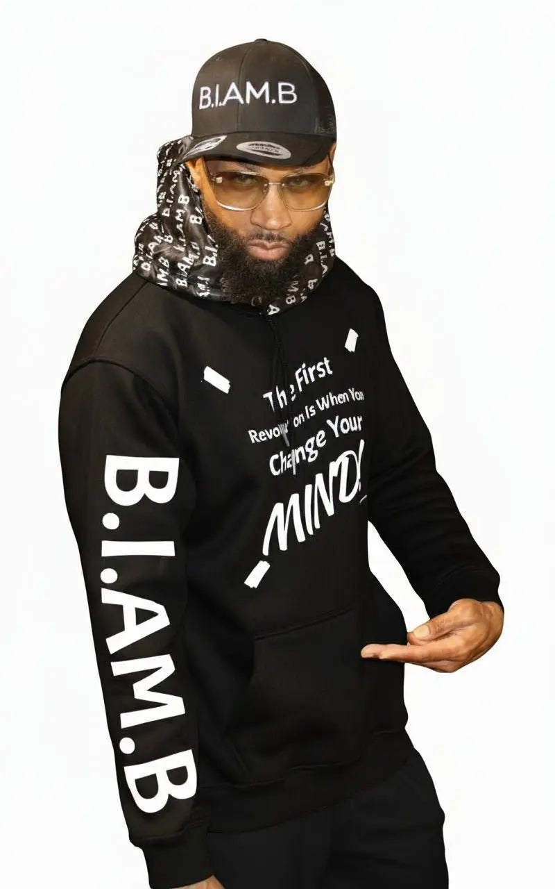 B.I.AM.B Change Your Mind Satin - Lined Hoodie - Empowerment Streetwear - B.I.AM.B